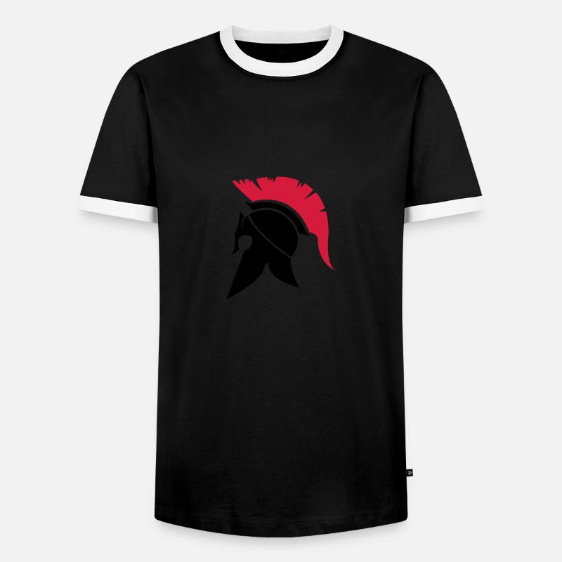 sparta warrior - Männer Kontrast-T-Shirt - Schwarz/Weiß