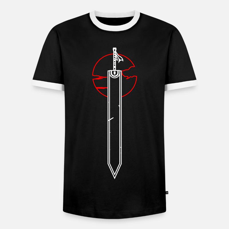Dragonslayer - Men's Ringer Shirt - black/white