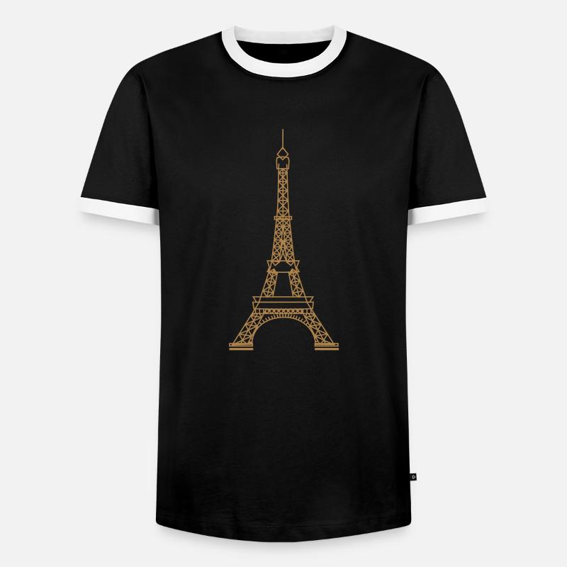Eiffel Tower - Men's Ringer Shirt - black/white