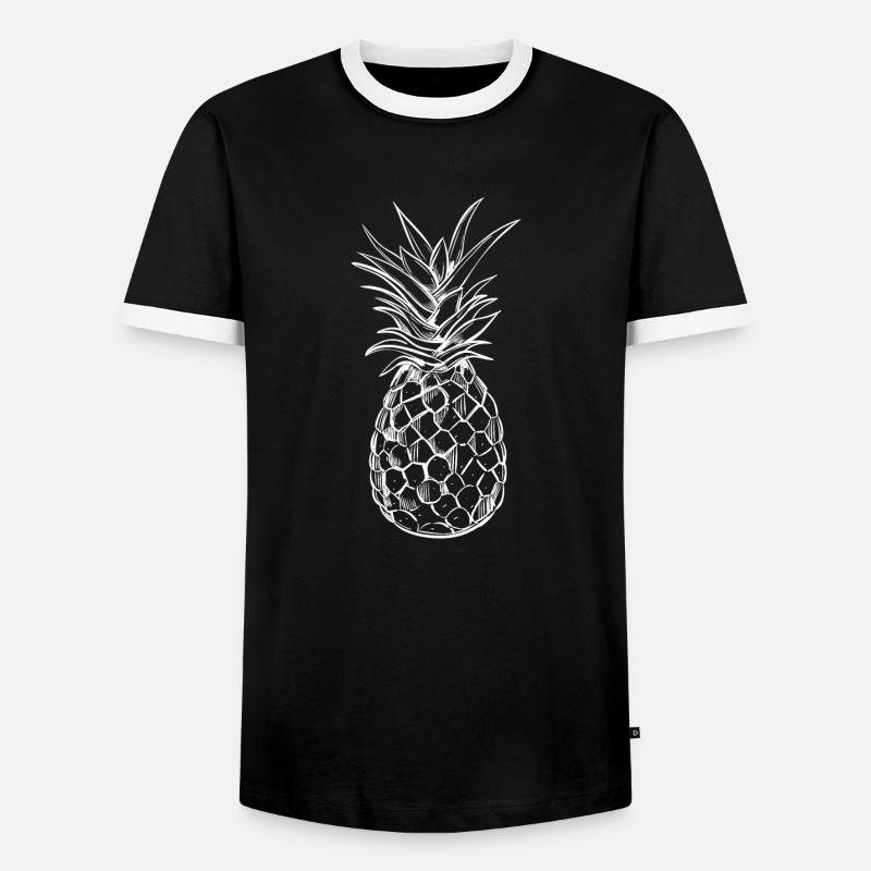 ANANAS - Pineapple - Men's Ringer Shirt - black/white