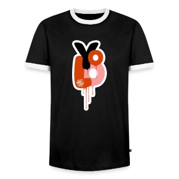 Yolo you only live once - Graffiti Styles - Men's Ringer Shirt - black/white - Front - AI Model Female 172 light (172cm) & AI Model Male 178 light (178cm)