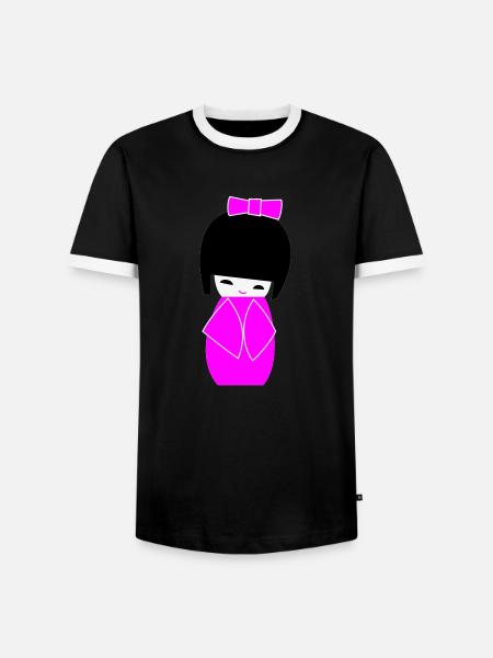 Kokeshi - T-shirt contrasté Homme - noir/blanc
