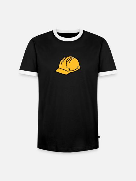 Hard hat - Men's Ringer Shirt - black/white