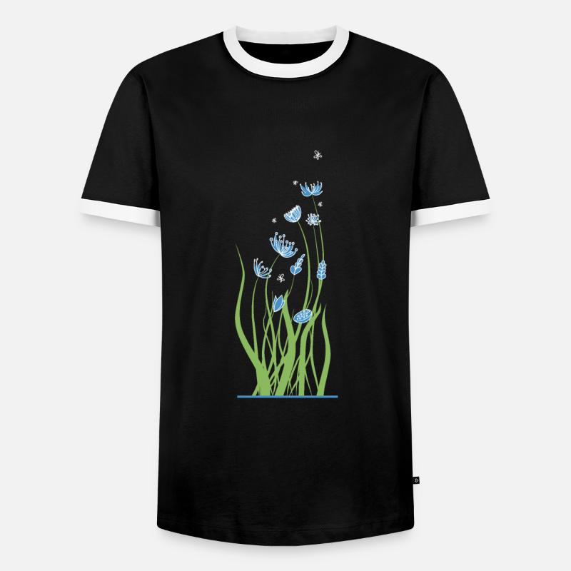 Blumencocktail - Männer Kontrast-T-Shirt - Schwarz/Weiß