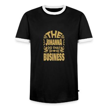 Geschenk für Johanna - Männer Kontrast-T-Shirt - Schwarz/Weiß - Vorne - AI Model Female 172 light (172cm) & AI Model Male 178 light (178cm)