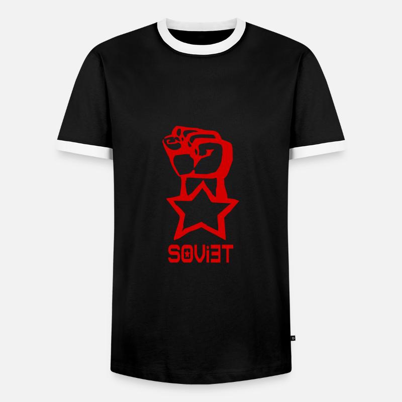 Soviet - Men's Ringer Shirt - black/white