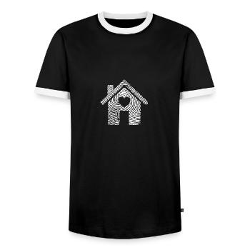 Client Propriétaire d’immeuble Chantier Construction de maison Construction de maison propre - T-shirt contrasté Homme - noir/blanc - Devant - AI Model Female 172 light (172cm) & AI Model Male 178 light (178cm)