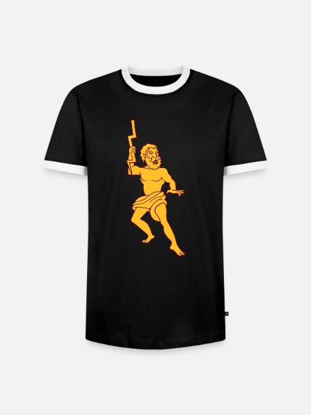 Zeus Jupiter mytologiske gud af græsk Olympus - Herre kontrast-T-shirt - sort/hvid