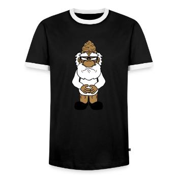 shit shit sour boese veraergert kot heap - Men's Ringer Shirt - black/white - Front - AI Model Female 172 light (172cm) & AI Model Male 178 light (178cm)
