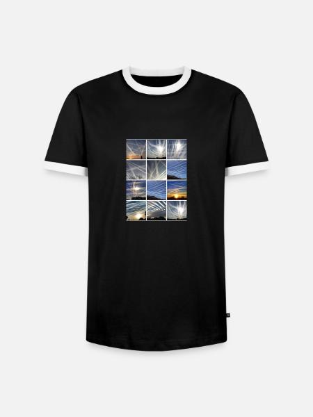 Chemtrails Clouds - Men's Ringer Shirt - black/white