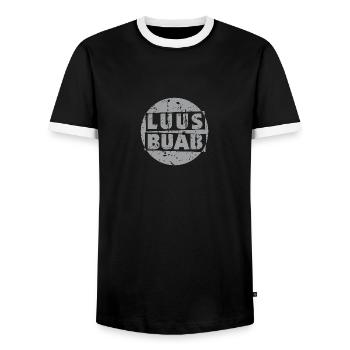 Vorarlberg Lausbub Luusbuab Dialekt Geschenk Shirt - Männer Kontrast-T-Shirt - Schwarz/Weiß - Vorne - AI Model Female 172 light (172cm) & AI Model Male 178 light (178cm)