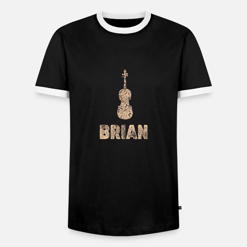Cello Brian - Männer Kontrast-T-Shirt - Schwarz/Weiß
