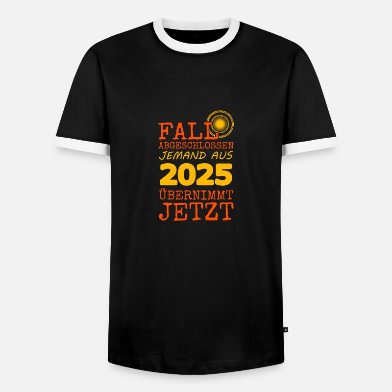 Fall 2025 - Männer Kontrast-T-Shirt - Schwarz/Weiß