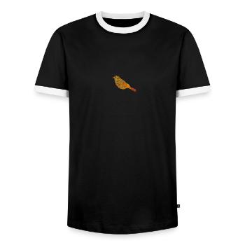 Bird - Männer Kontrast-T-Shirt - Schwarz/Weiß - Vorne - AI Model Female 172 light (172cm) & AI Model Male 178 light (178cm)