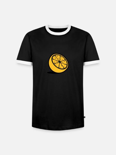 Une orange - T-shirt contrasté Homme - noir/blanc