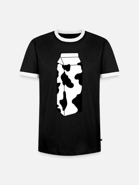 Milk - Men's Ringer Shirt - black/white