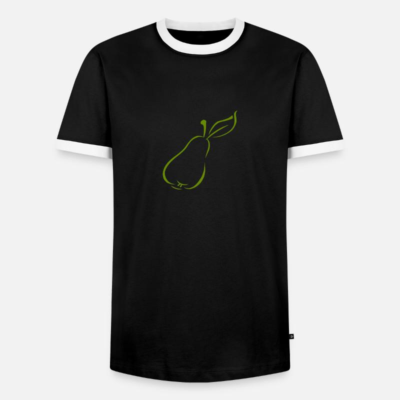 pear - Men's Ringer Shirt - black/white