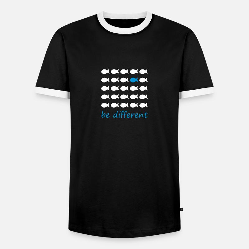 be different - Männer Kontrast-T-Shirt - Schwarz/Weiß