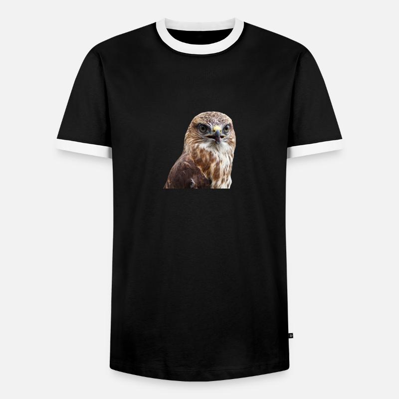 adler eagle buzzard - Männer Kontrast-T-Shirt - Schwarz/Weiß