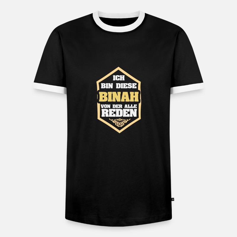 Binah as a nickname - Men's Ringer Shirt - black/white