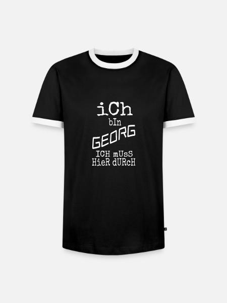 Georg : Georg - T-shirt contrasté Homme - noir/blanc