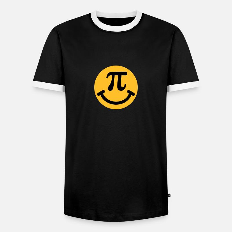 Pi - Männer Kontrast-T-Shirt - Schwarz/Weiß