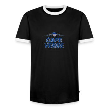 Kap Verde - Männer Kontrast-T-Shirt - Schwarz/Weiß - Vorne - AI Model Female 172 light (172cm) & AI Model Male 178 light (178cm)