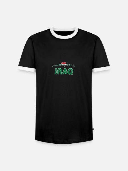 Iraq - Men's Ringer Shirt - black/white