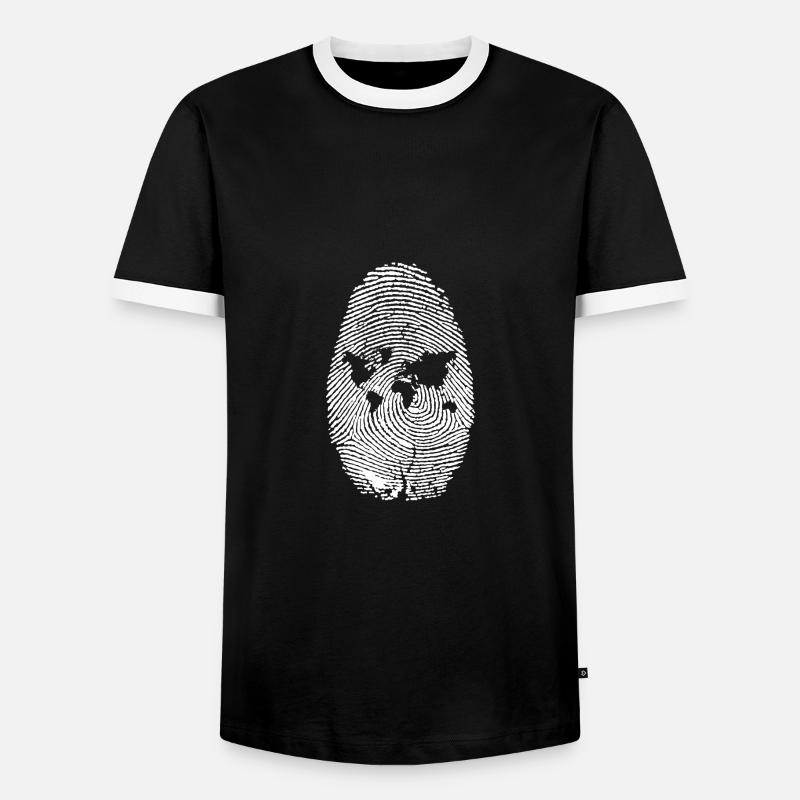 Internet one world - Men's Ringer Shirt - black/white