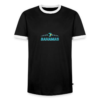 Bahamas - T-shirt contrasté Homme - noir/blanc - Devant - AI Model Female 172 light (172cm) & AI Model Male 178 light (178cm)