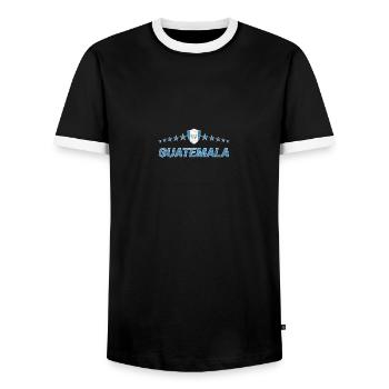Guatemala - Men's Ringer Shirt - black/white - Front - AI Model Female 172 light (172cm) & AI Model Male 178 light (178cm)