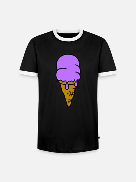 ice - Men's Ringer Shirt - black/white