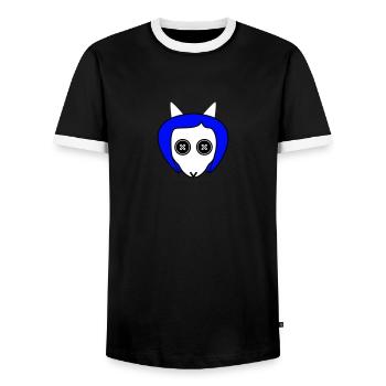 Other Ekuroeil - Men's Ringer Shirt - black/white - Front - AI Model Female 172 light (172cm) & AI Model Male 178 light (178cm)