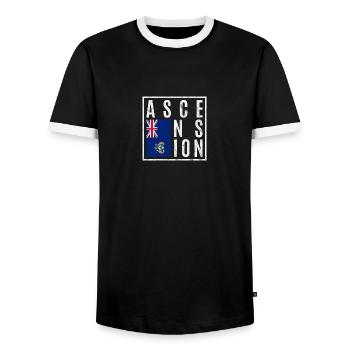 Ascension - Men's Ringer Shirt - black/white - Front - AI Model Female 172 light (172cm) & AI Model Male 178 light (178cm)