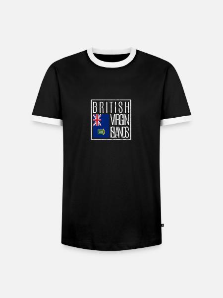 British Virgin Islands - Men's Ringer Shirt - black/white