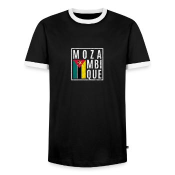 Mozambique - Men's Ringer Shirt - black/white - Front - AI Model Female 172 light (172cm) & AI Model Male 178 light (178cm)