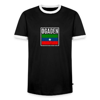 Ogaden - T-shirt contrasté Homme - noir/blanc - Devant - AI Model Female 172 light (172cm) & AI Model Male 178 light (178cm)