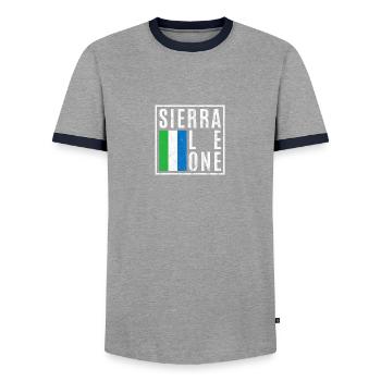 Sierra Leone - T-shirt contrasté Homme - gris/marine  - Devant - AI Model Female 172 light (172cm) & AI Model Male 178 light (178cm)