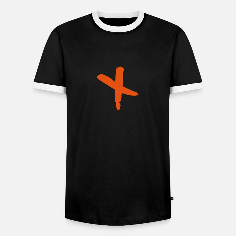 Intersection - Men's Ringer Shirt - black/white