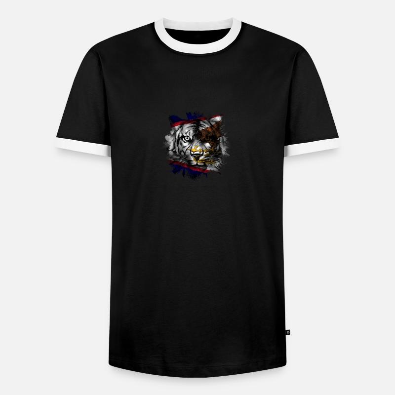 American Samoa - Men's Ringer Shirt - black/white