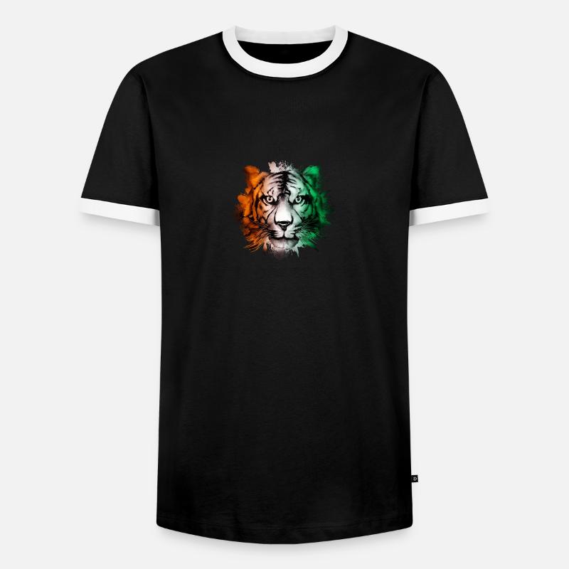 Ivory Coast - Men's Ringer Shirt - black/white