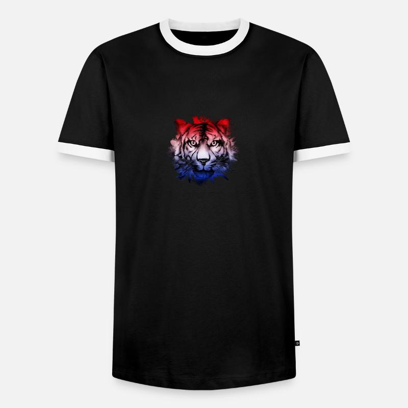 Netherlands - Men's Ringer Shirt - black/white
