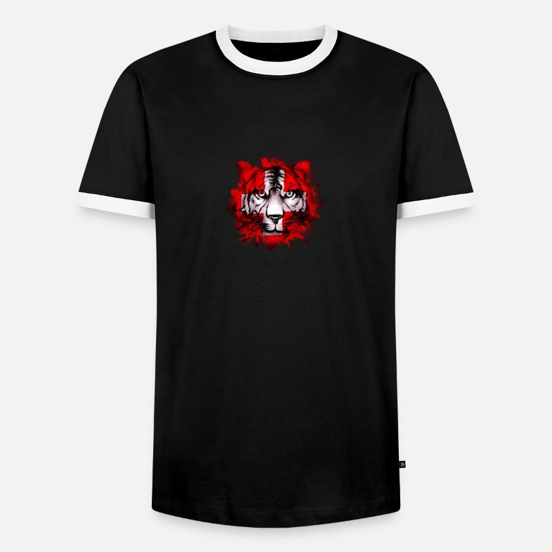 Schweiz - Männer Kontrast-T-Shirt - Schwarz/Weiß
