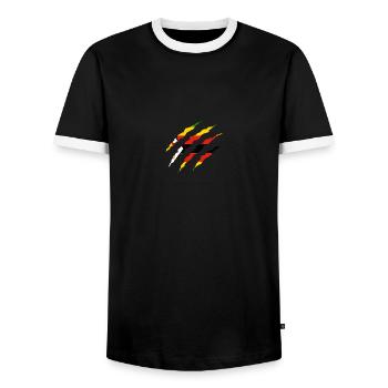 Claw Klaue Laender Simbabwe png - Männer Kontrast-T-Shirt - Schwarz/Weiß - Vorne - AI Model Female 172 light (172cm) & AI Model Male 178 light (178cm)