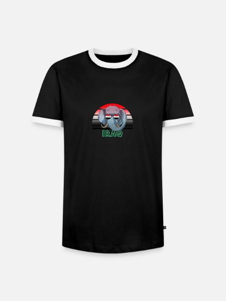 Iraq - Men's Ringer Shirt - black/white