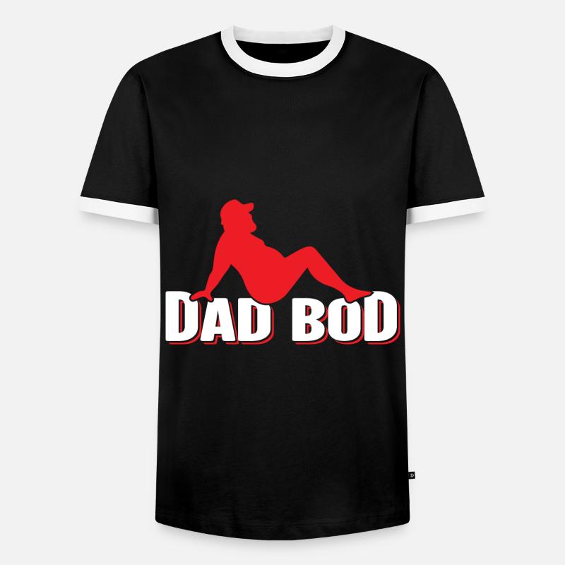 Dad Bod - Men's Ringer Shirt - black/white