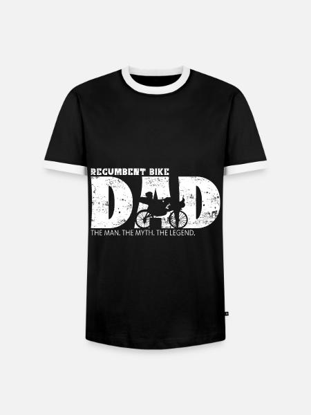 Liegerad Dad mit Spruch - Männer Kontrast-T-Shirt - Schwarz/Weiß
