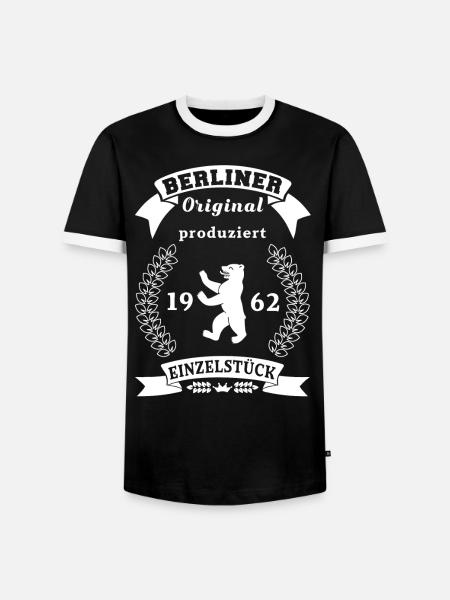 berliner_original_1962 - Männer Kontrast-T-Shirt - Schwarz/Weiß