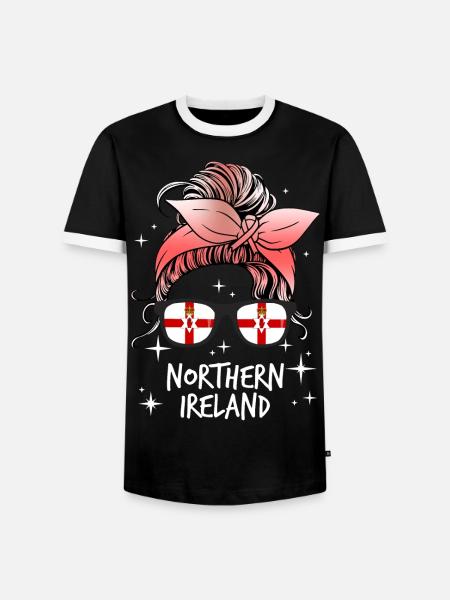 Northern Ireland - Men's Ringer Shirt - black/white
