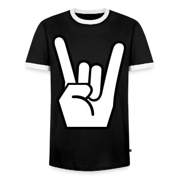 ROCK N ROLL PARTY T-SHIRT - T-shirt contrasté Homme - noir/blanc - Devant - AI Model Female 172 light (172cm) & AI Model Male 178 light (178cm)